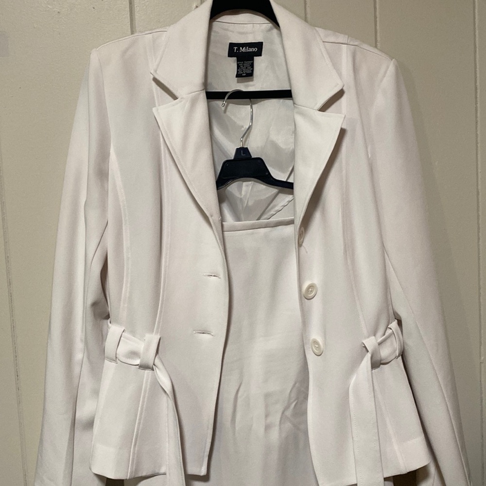White skirt suit
